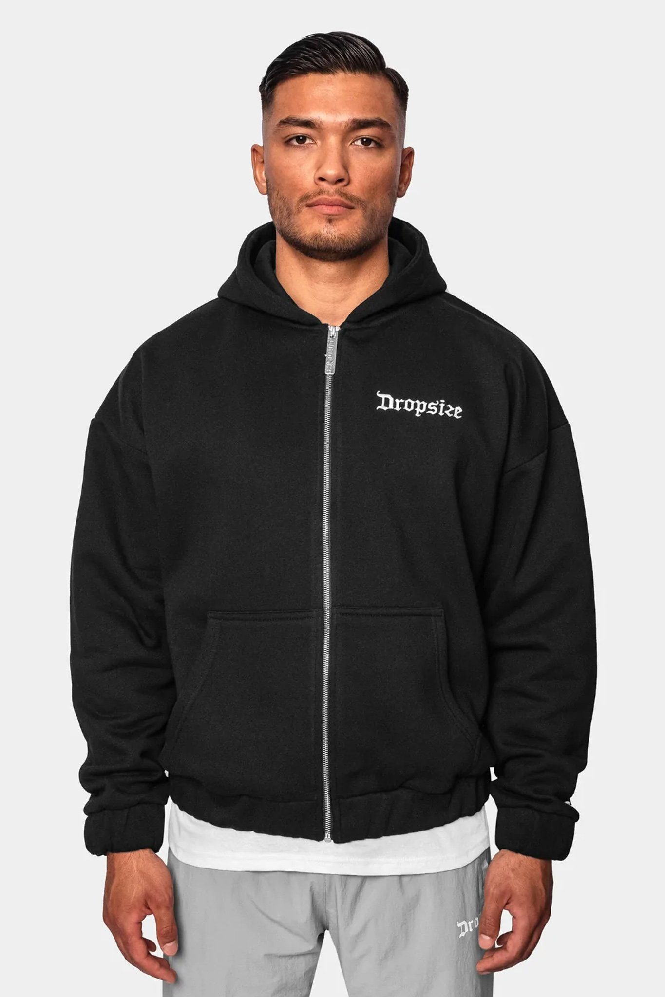 Dropsize Hoodie Heavy Zip Hoodie 400 gsm Zip Jacke Zipper Hoodie Jacke Herren Zip Hoodie Heavy Oversized Fit Basic 400gsm