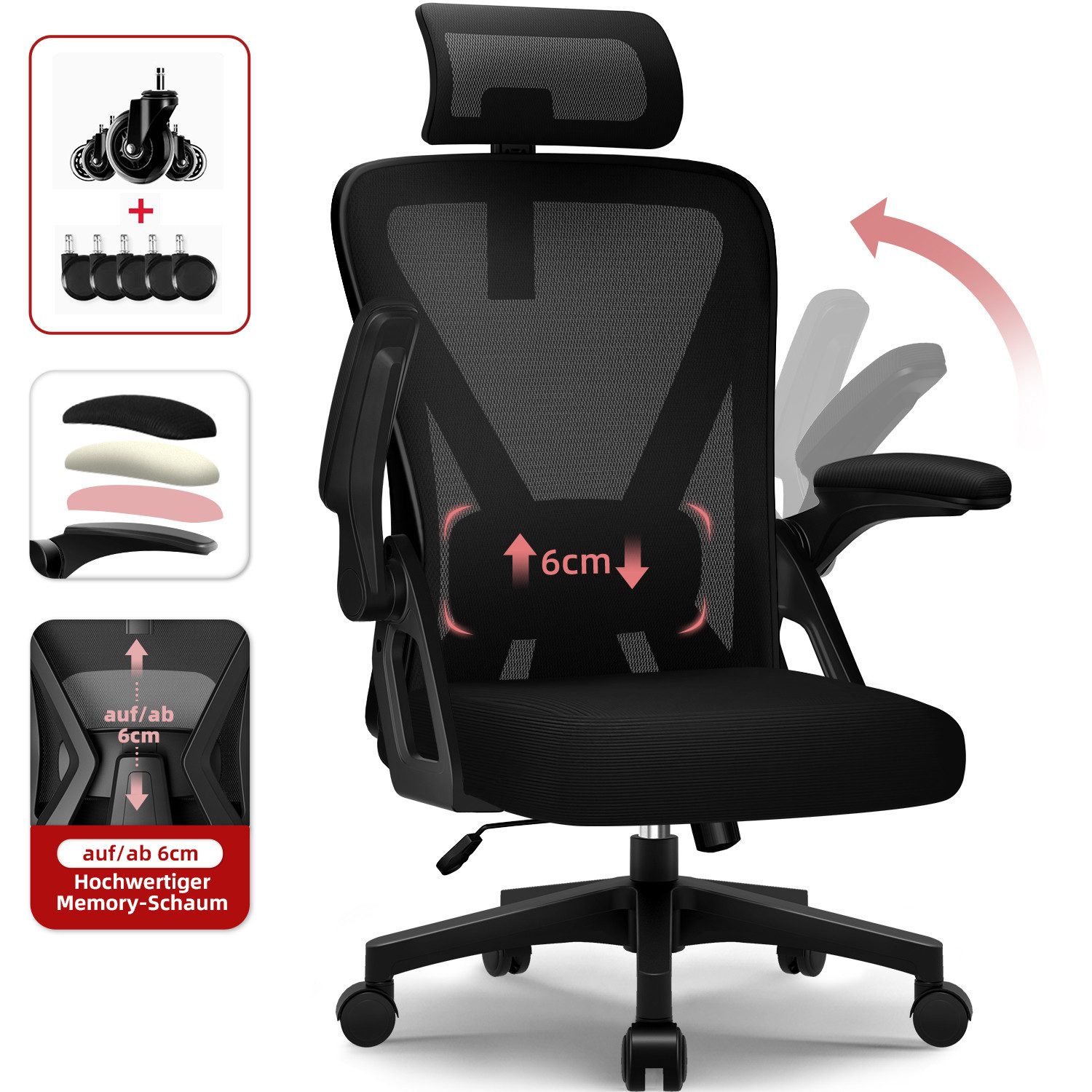 Homimaster Bürostuhl Ergonomischer Bürostuhl, Schreibtischstuhl mit günstig online kaufen