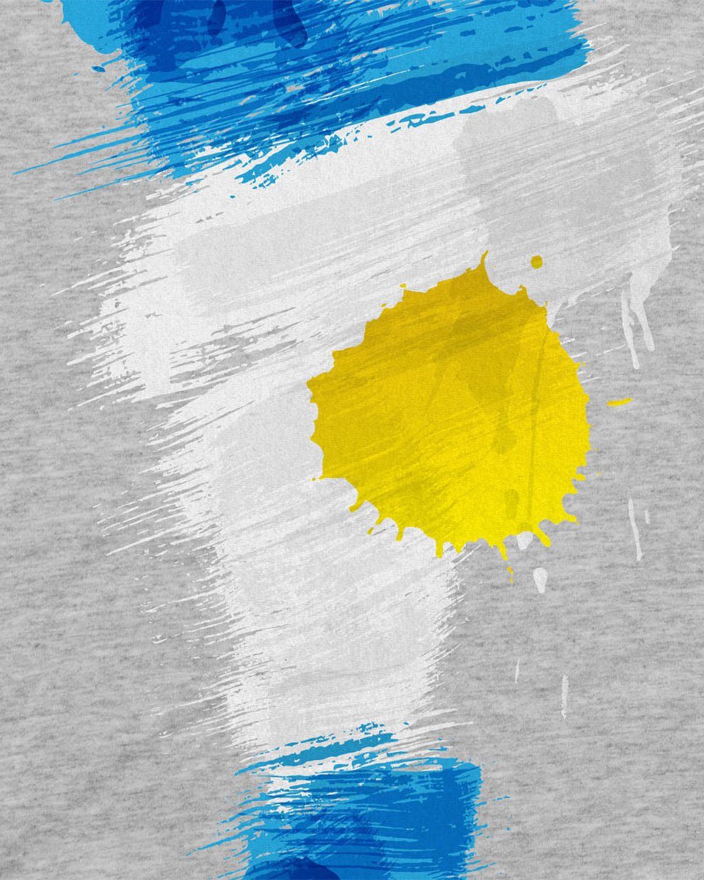 style3 Print-Shirt Herren T-Shirt Flagge Fahne grau Argentinien EM Sport Argentina Fußball meliert WM