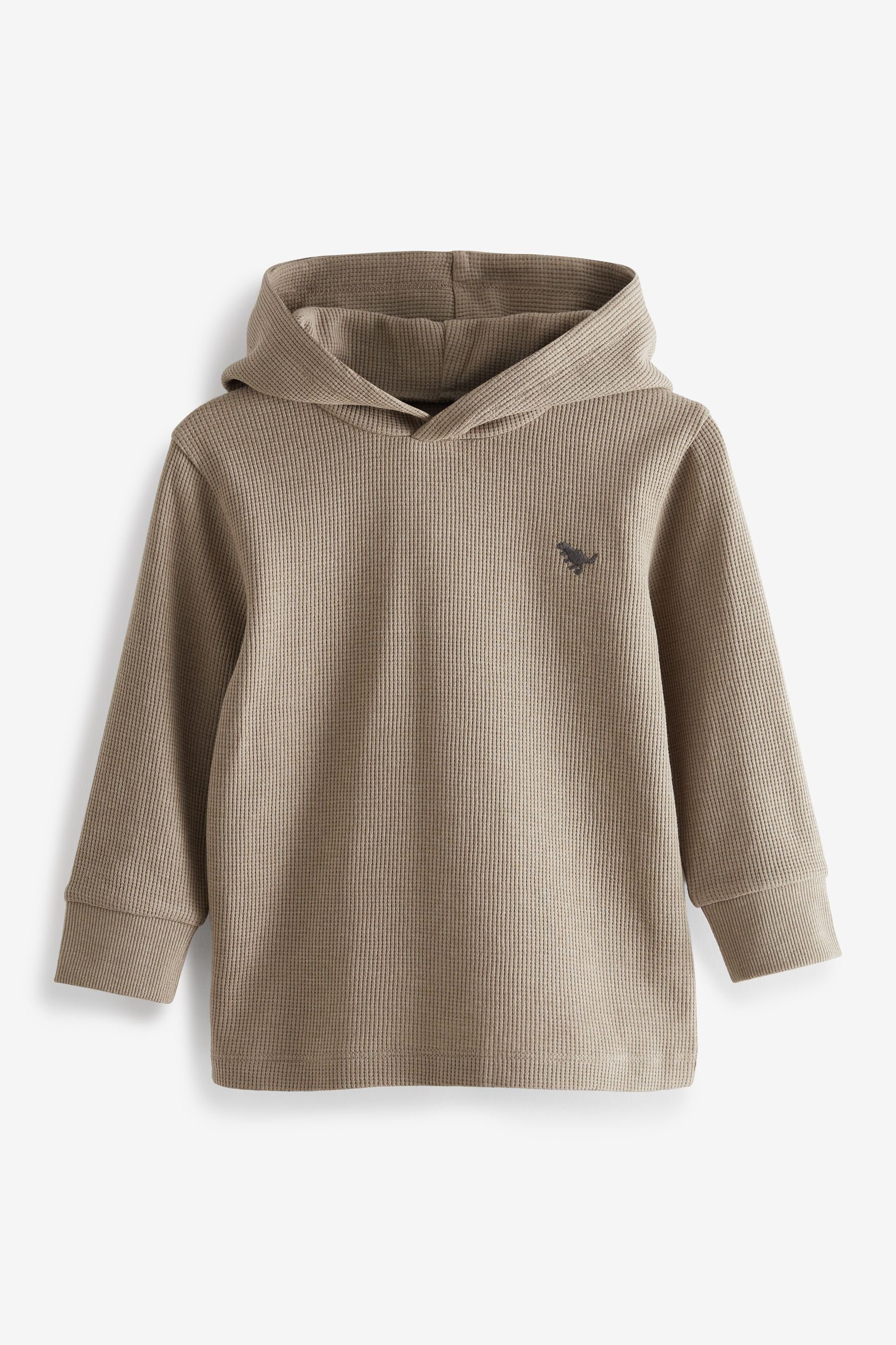 Next Kapuzensweatshirt Strukturiertes Jersey-Hoodie mit Dino-Zacken (1-tlg)