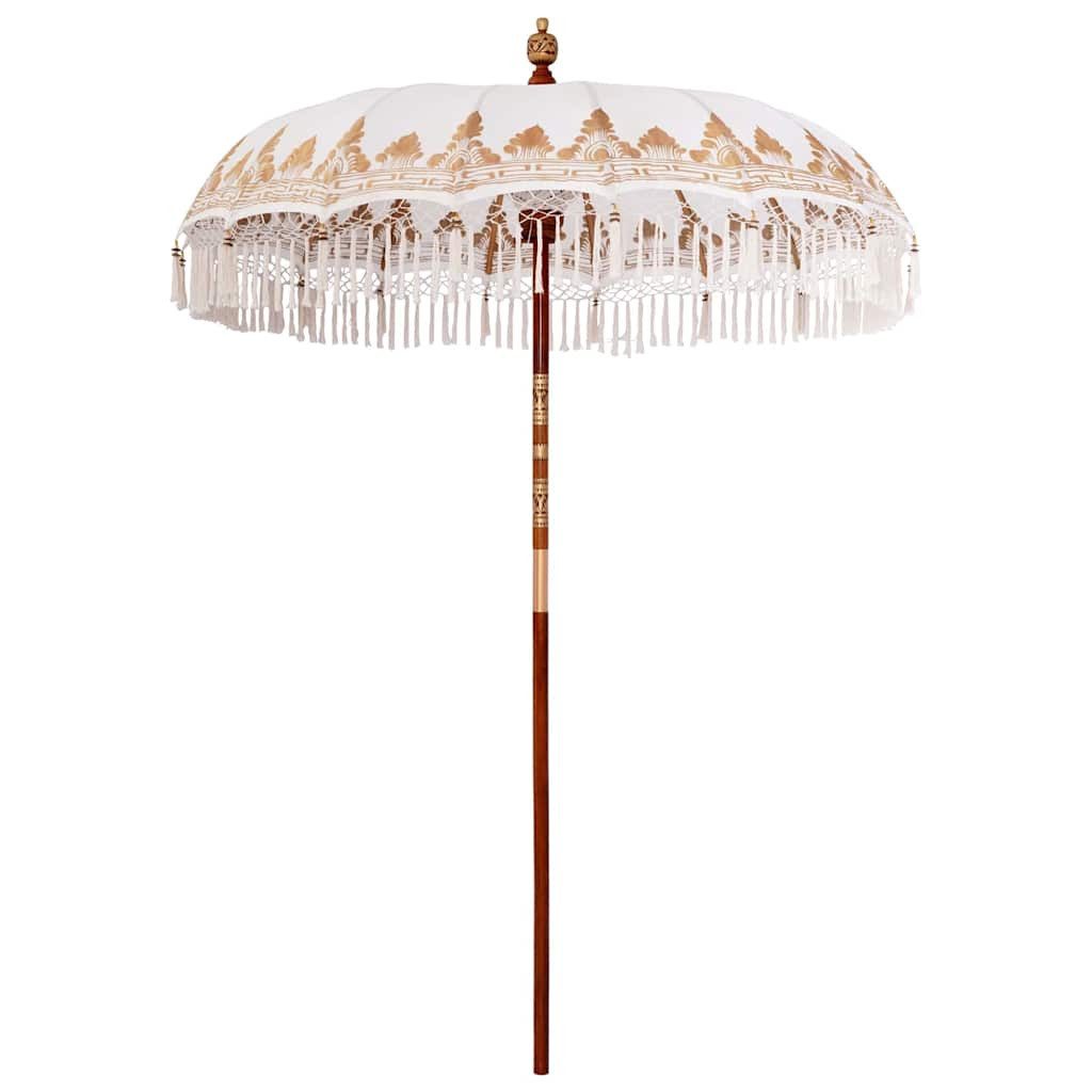 vidaXL Sonnenschirm Balinesischer Sonnenschirm Creme 190 x 190 x 260 cm