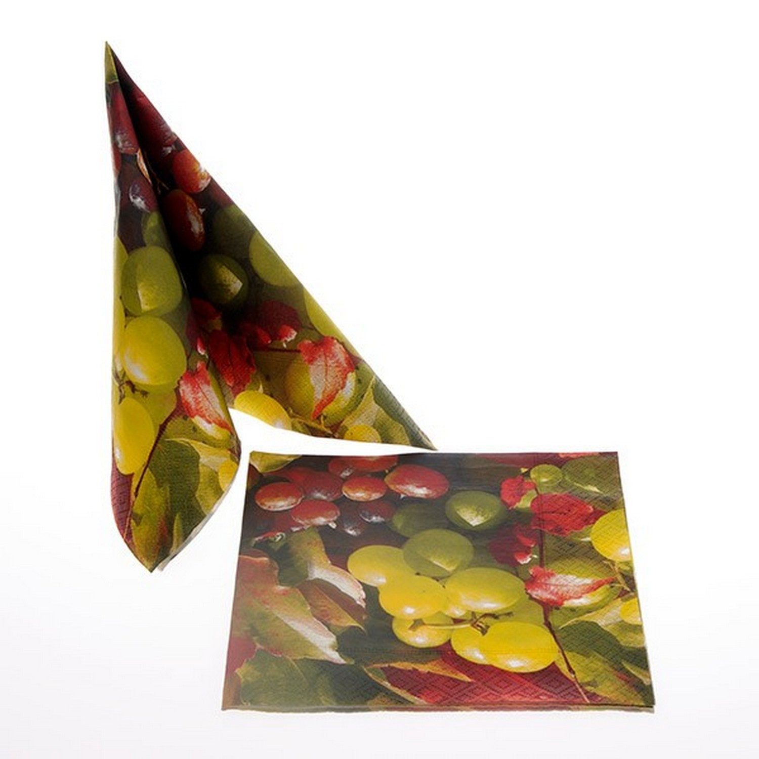 Deko AS Papierserviette Serviette "Vineyard" - 33 x 33 cm 20 Stück - 3-lagig -, (20 St., 1 Packung mit 20 Stück), umweltfreundlich