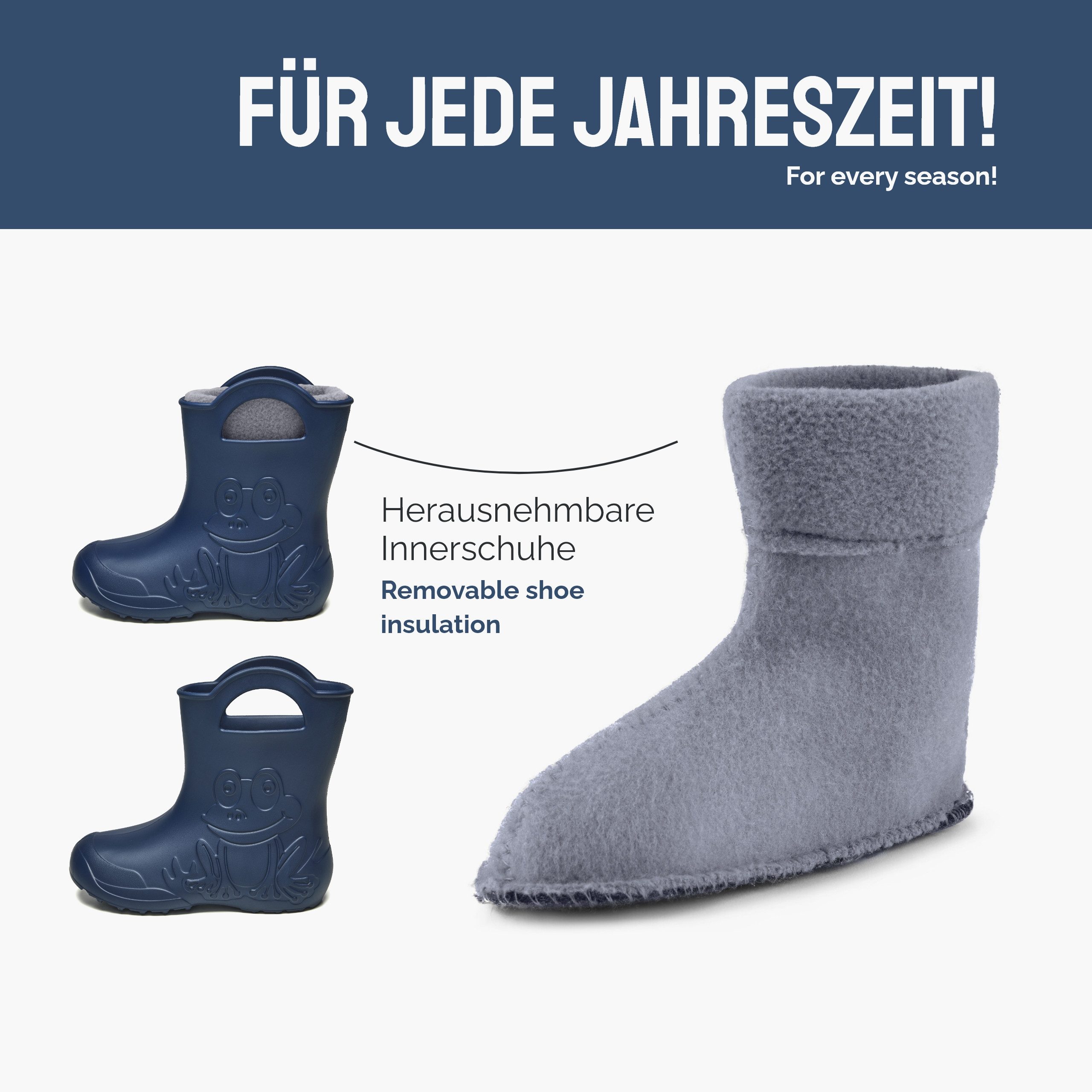 Ladeheid EVA federleichte Regenschuhe LA-CA-03 Kinder Gummistiefel