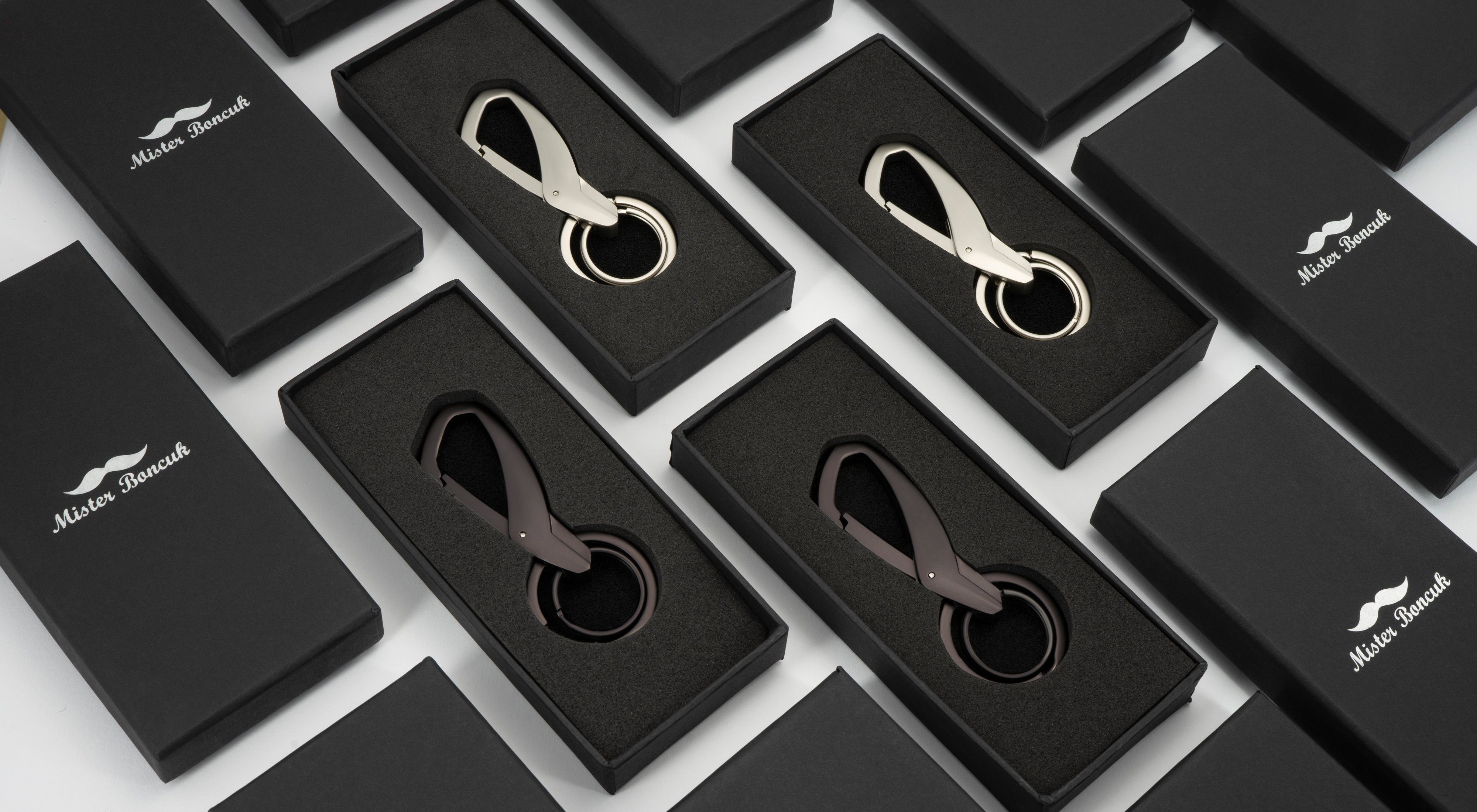 Mister Boncuk Handmade Jewelry Schlüsselanhänger auch Männer Schlüsselringen für als Geschenk Frauen) Schwarz (Perfekt Schlüsselanhänger oder 2 Karabiner mit KARABI