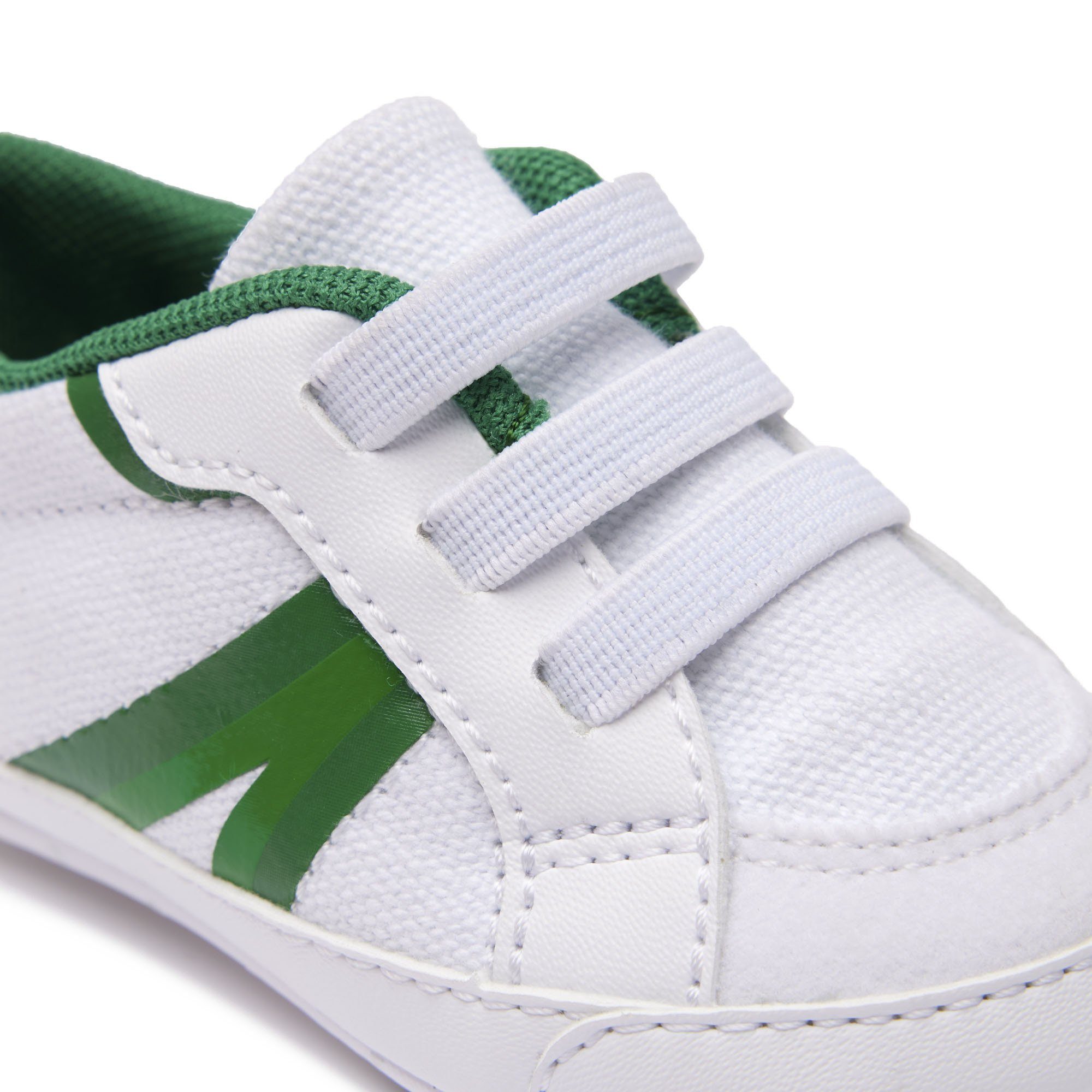 Weiß/Grün Krabbelschuhe, Baby L004 Sneaker, - Krabbelschuh Schuhe Lacoste Cub,