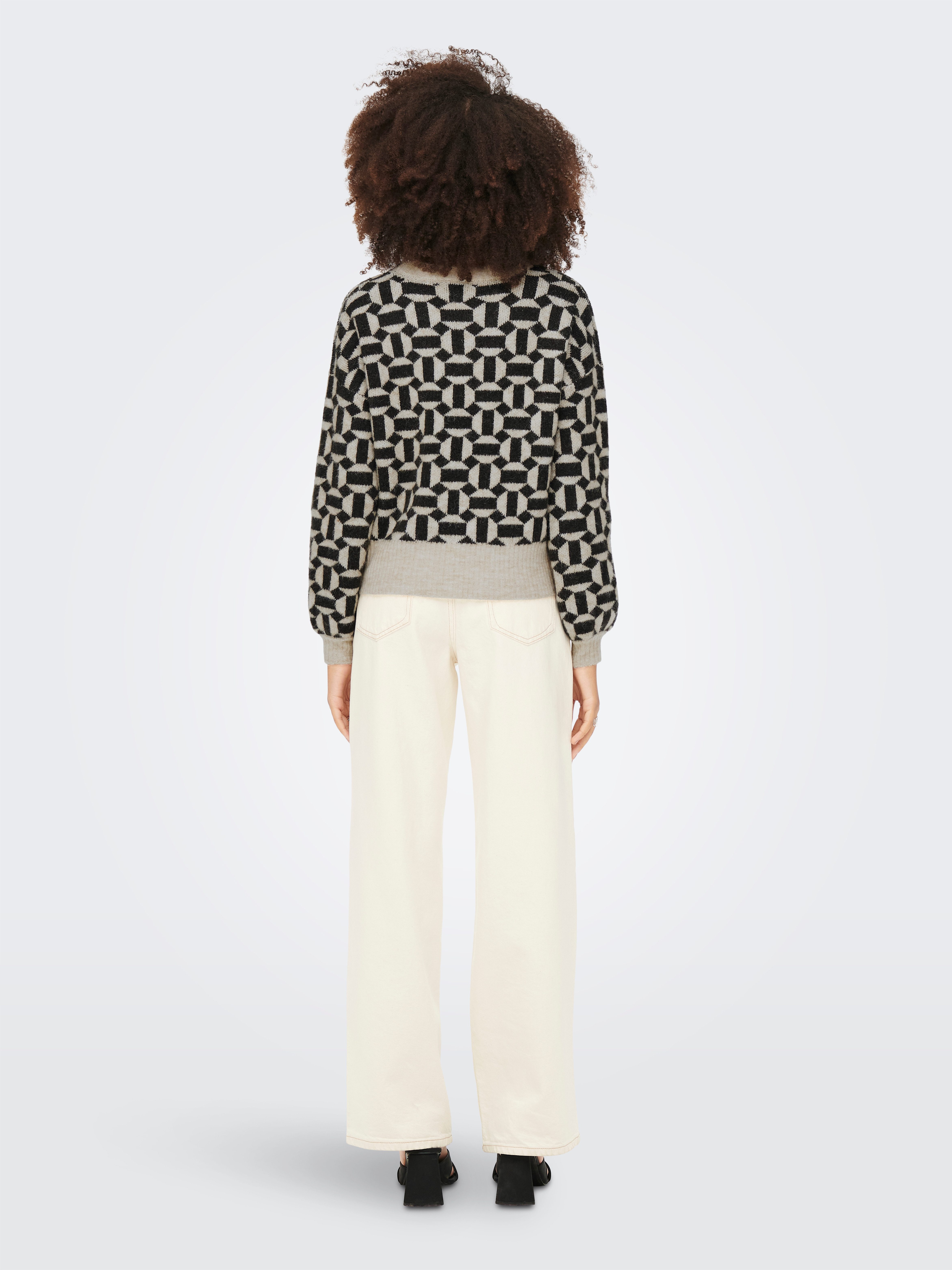 ONLY Rundhalspullover ONLGEO LIFE L/S PULLOVER KNT