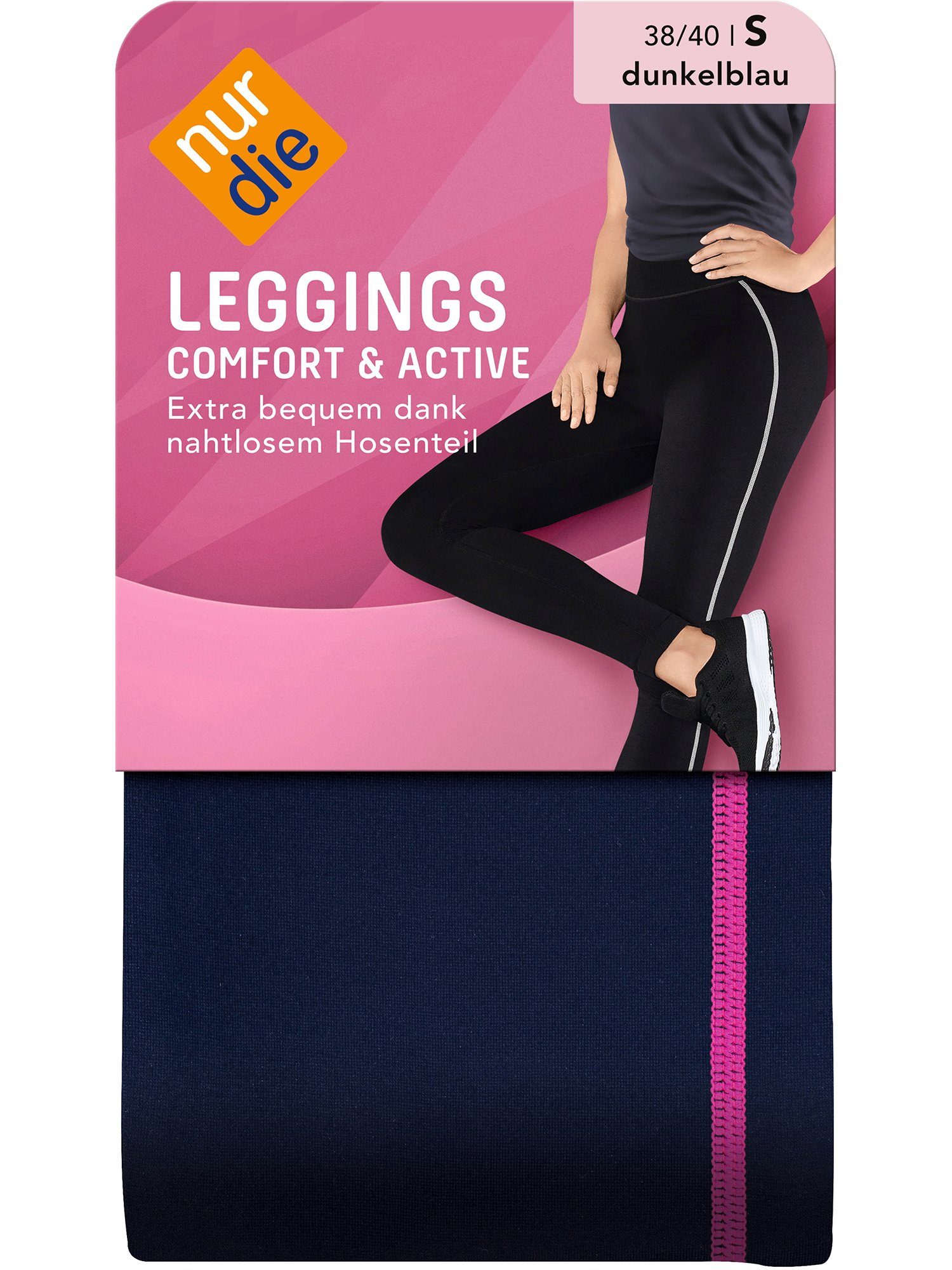 Nur Die Leggings Comfort & Active (1-tlg) dunkelblau/pink