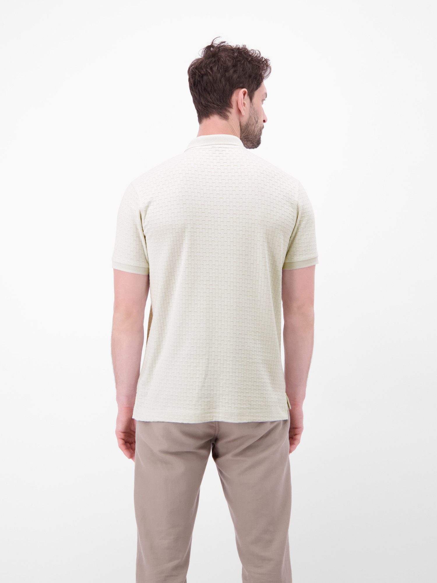 LERROS Poloshirt Poloshirt mit Reißverschlusskragen in Strukturqualität