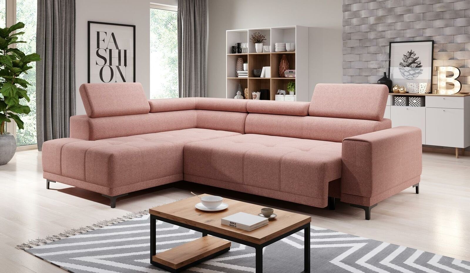 JVmoebel Sofa Sofa Ecksofa in Made Design, Couch Sitz Europe Wohnlandschaft Stoffsofa