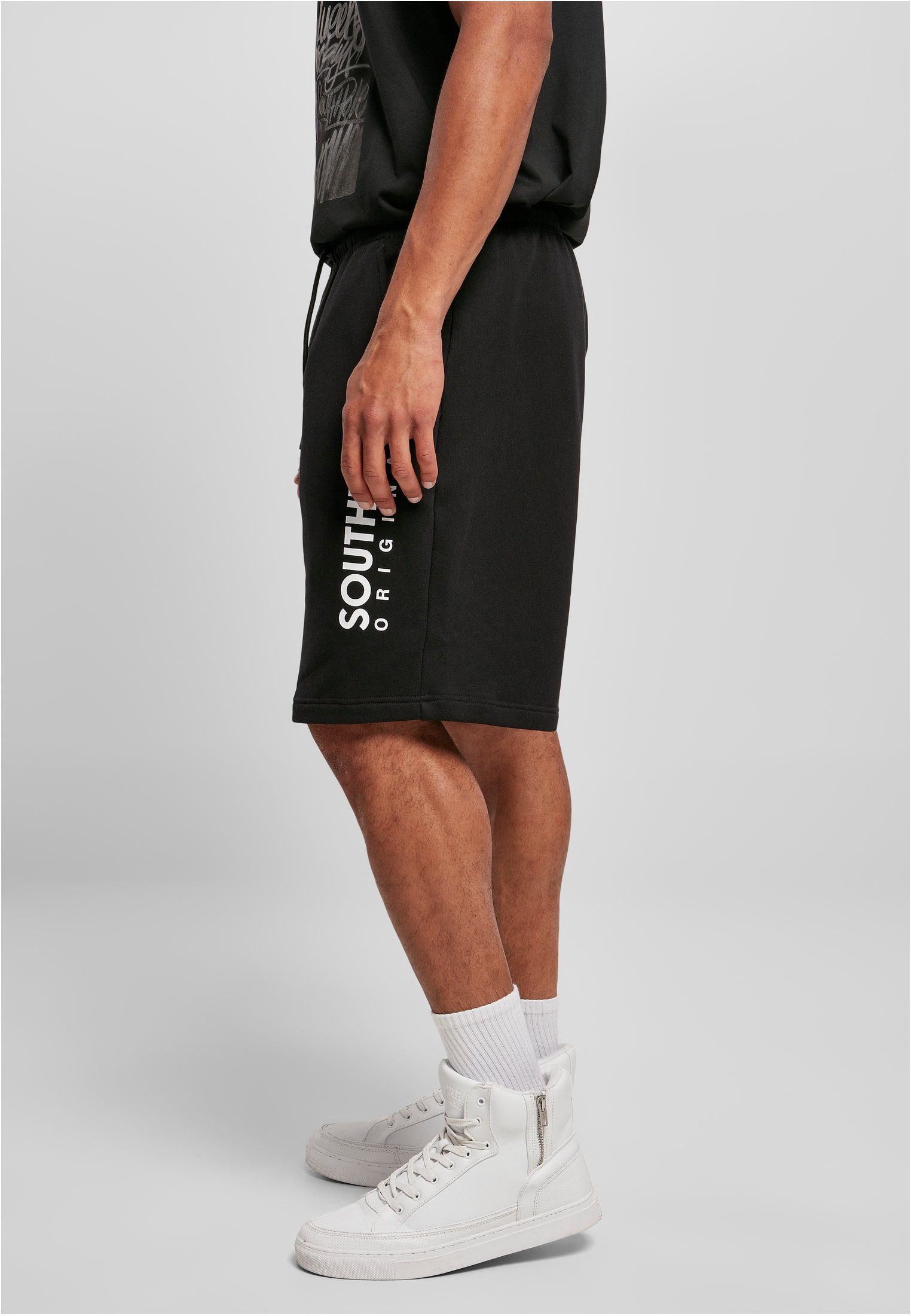 Southpole Shorts Stoffhose Herren Basic black Southpole (1-tlg) Sweat