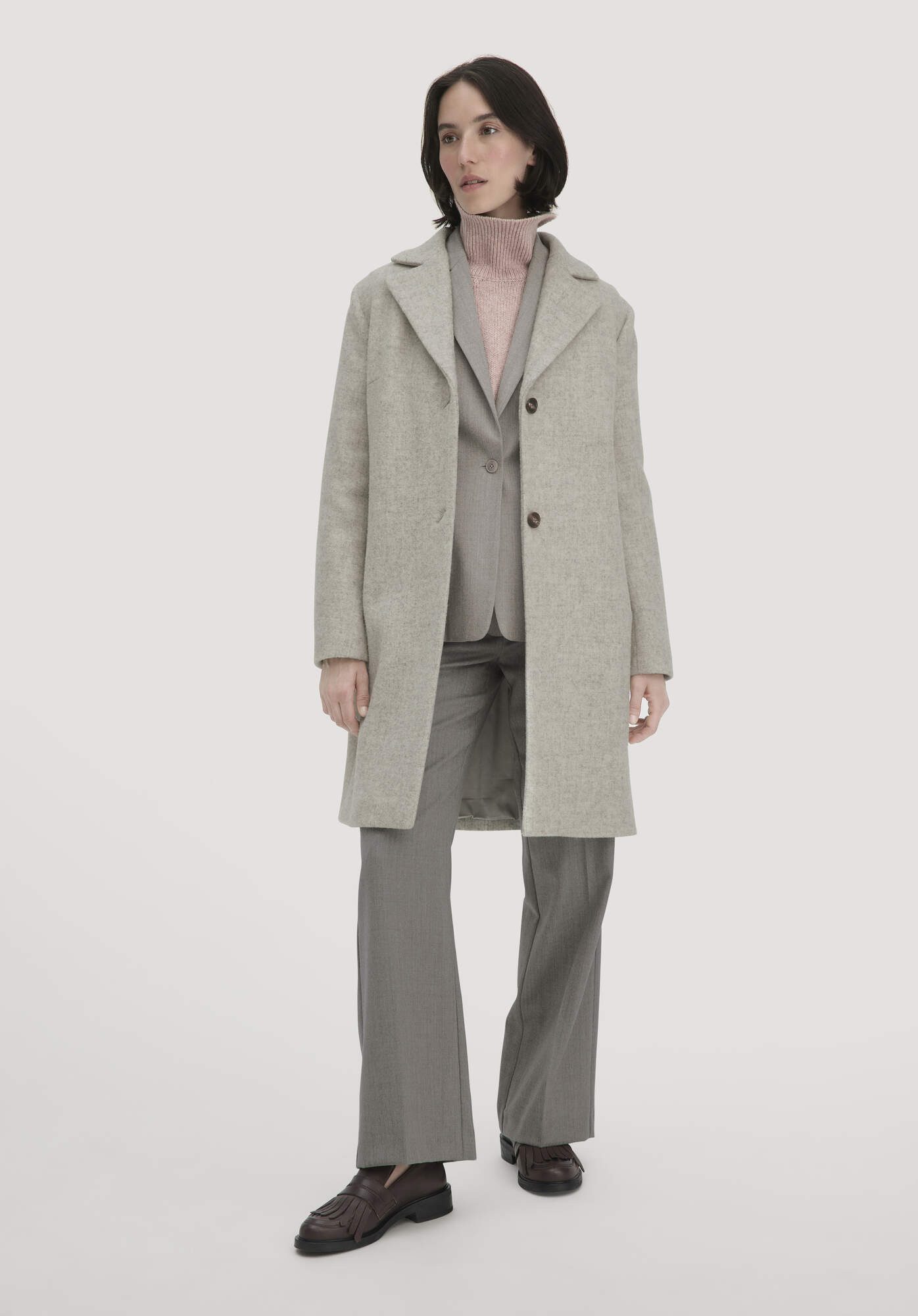 Hessnatur Wintermantel Regular aus reiner Schurwolle vom Deichschaf (1-tlg) günstig online kaufen