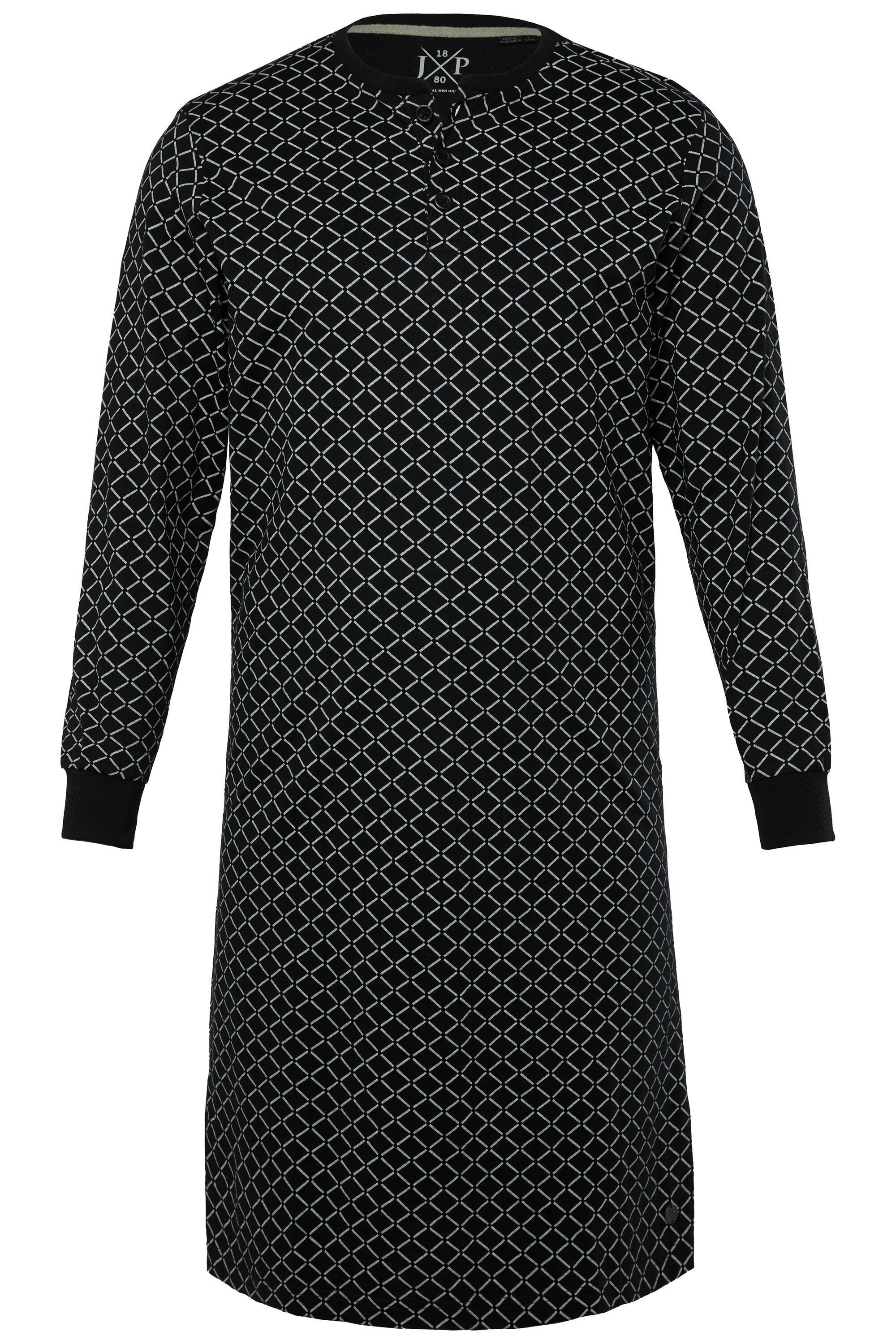 JP1880 Schlafanzug Nachthemd uni Langarm bis Gr 8XL günstig online kaufen