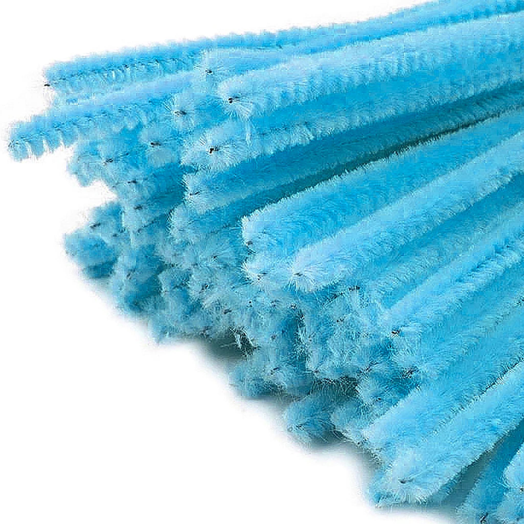 maDDma Basteldraht 20 Draht Pfeifenreiniger 6 mm Länge 30cm CHENILLE Farbe wählbar, azurblau