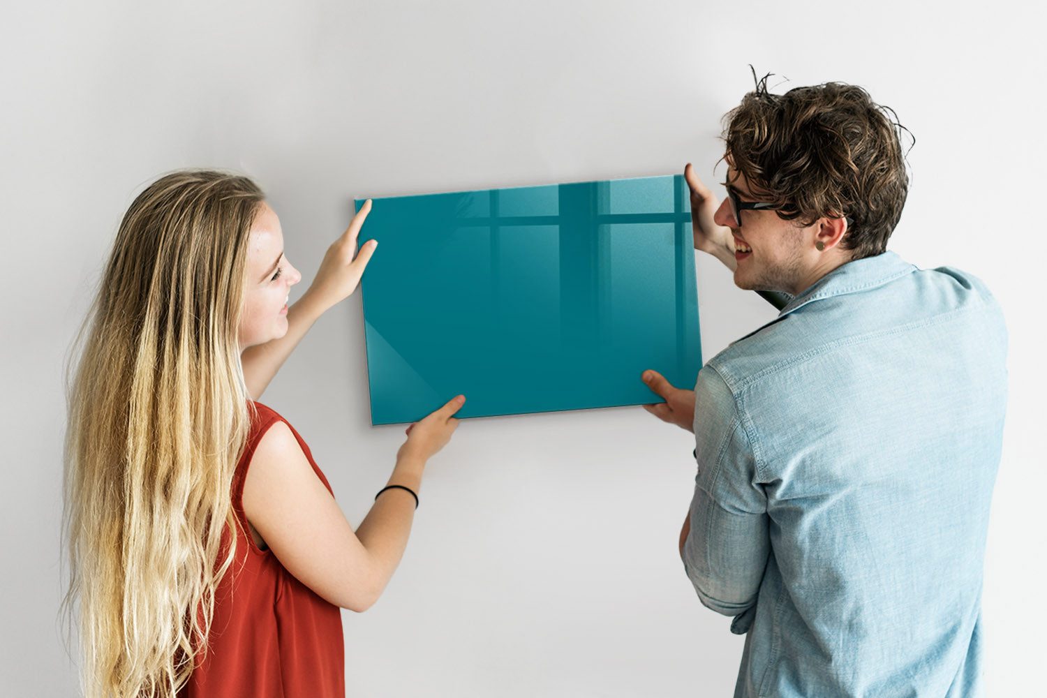 Tulup Magnettafel Notiztafel aus Gehärtetem Glas, 5 Magnete, Marker und Schwamm