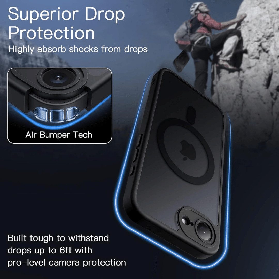 SmartUP Smartphone-Hülle + 2X Schutzglas für iPhone 16e MagSafe Panzerglas Panzerfolie Case 9H 6,1 Zoll, kompletter Rundumschutz, MagSafe-Technologie – Bild 4 von 5