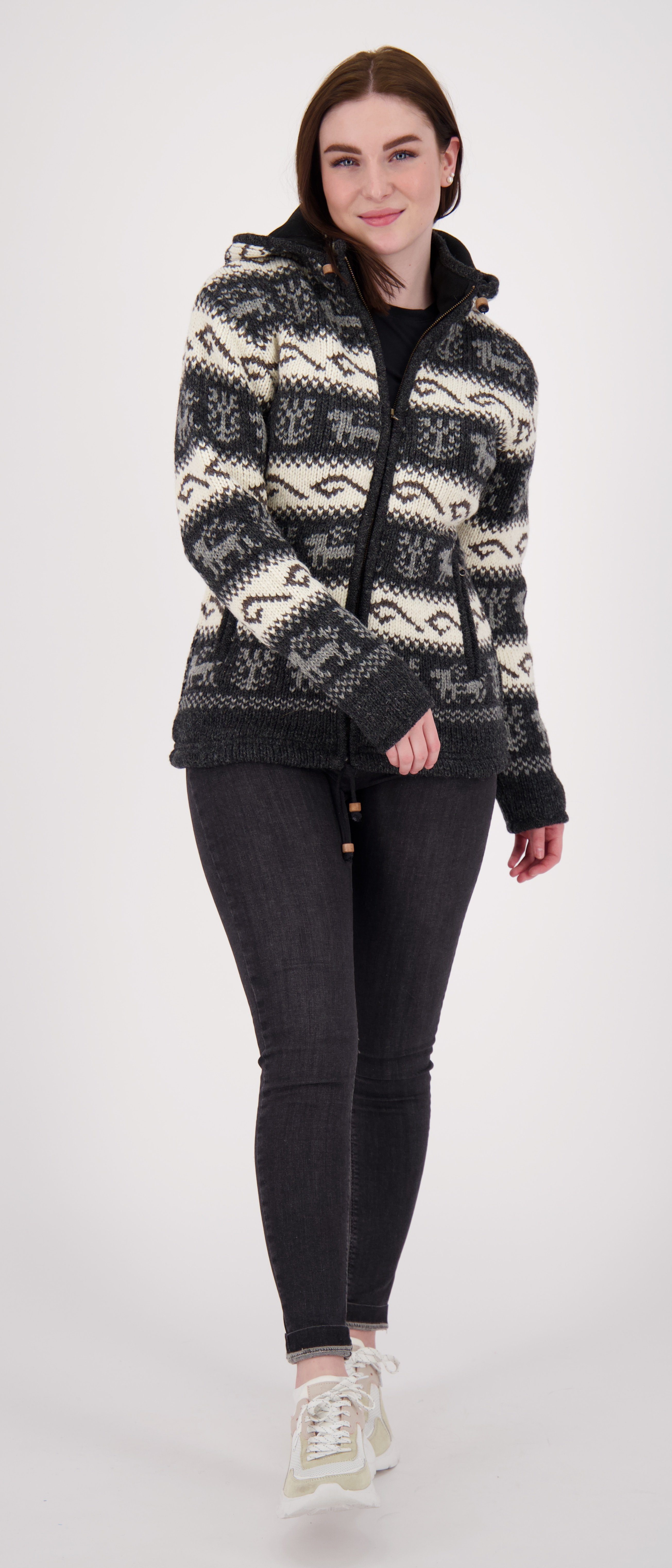 DEPROC Active Wolljacke ANNAPURNA CS Strickjacke & Wollfleecejacke Handmade in Nepal