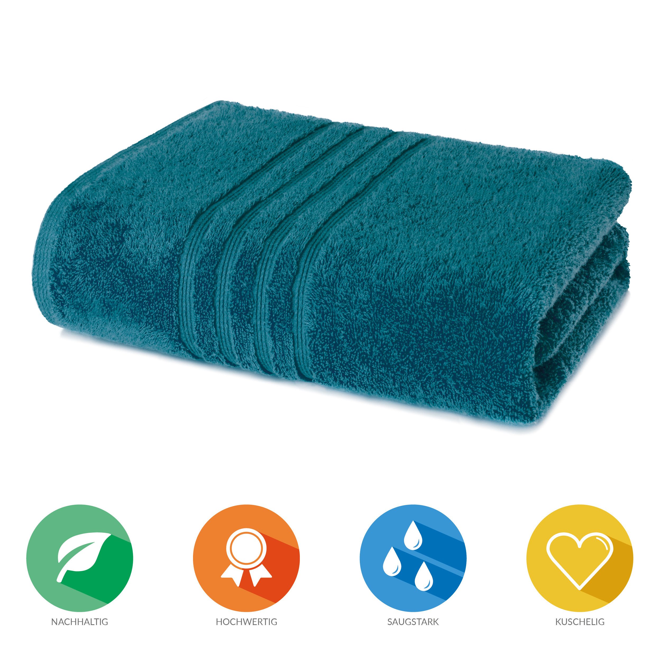 Lavea Badetuch Bali Duschtuch 100x150 cm Duschtuch 70x140 cm, Weiches Bio-B günstig online kaufen