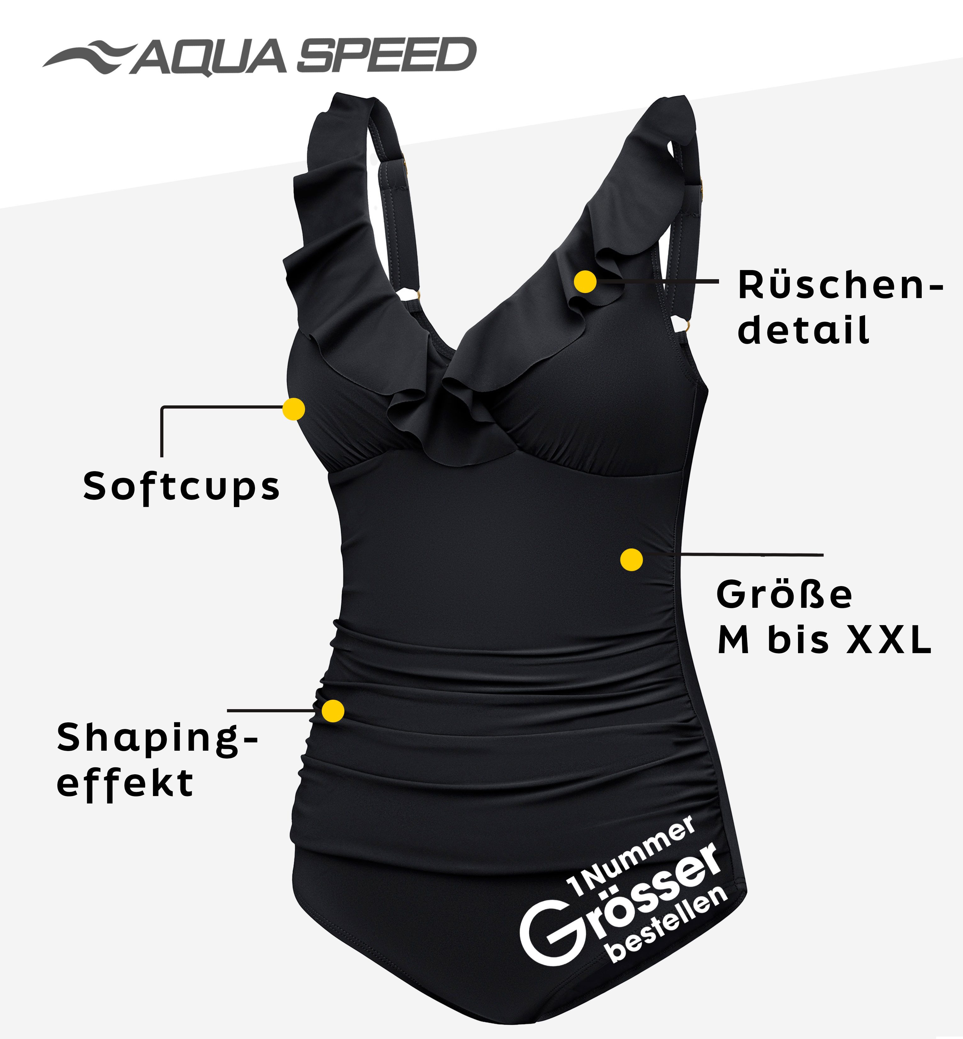 Aqua Speed Badeanzug Figur schmeichelnder Lydia Badeanzug mit kl. Handtuch günstig online kaufen