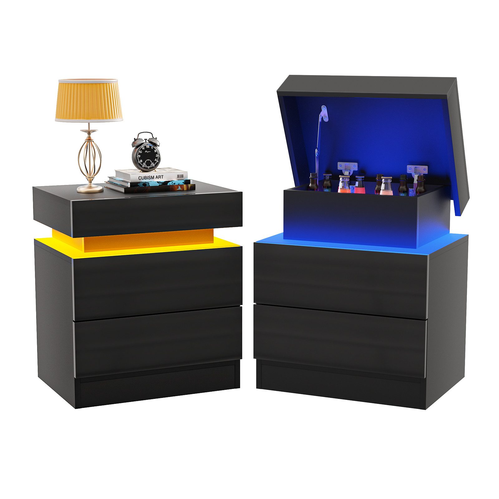 JEOBEST Nachttisch Beistelltisch, Nachtschrank Schlafzimmer, Sofatisch günstig online kaufen