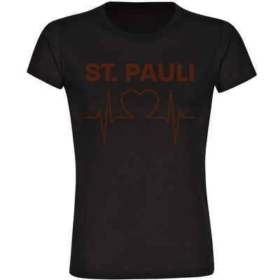 multifanshop T-Shirt Damen St. Pauli - Herzschlag - Frauen