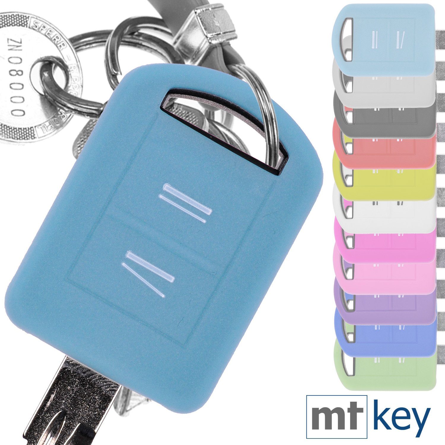 mt-key Schlüsseltasche Autoschlüssel Softcase Silikon Schutzhülle