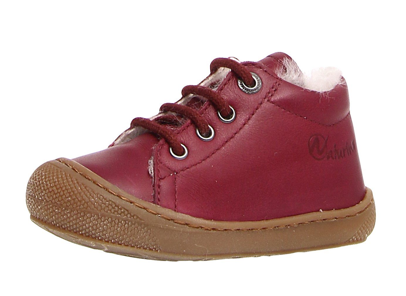 Naturino Naturino Cocoon erste Обувь Ходунки Lammfellfutter Rot Schnürschuh