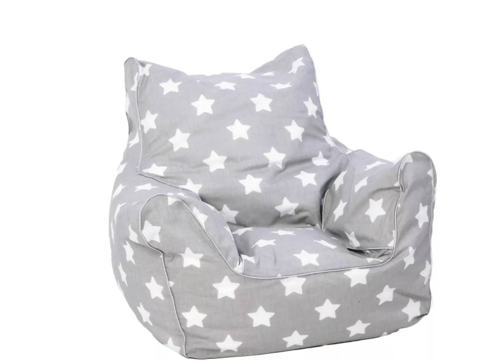yourhouse24 Sitzsack Kindermöbel Sterne Grau