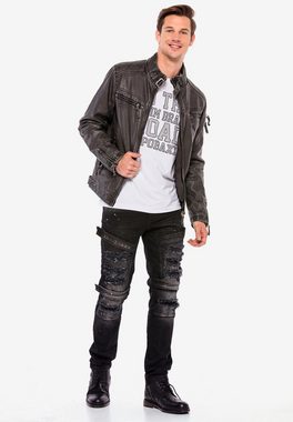 Cipo & Baxx Outdoorjacke mit 3D Motiv Druck