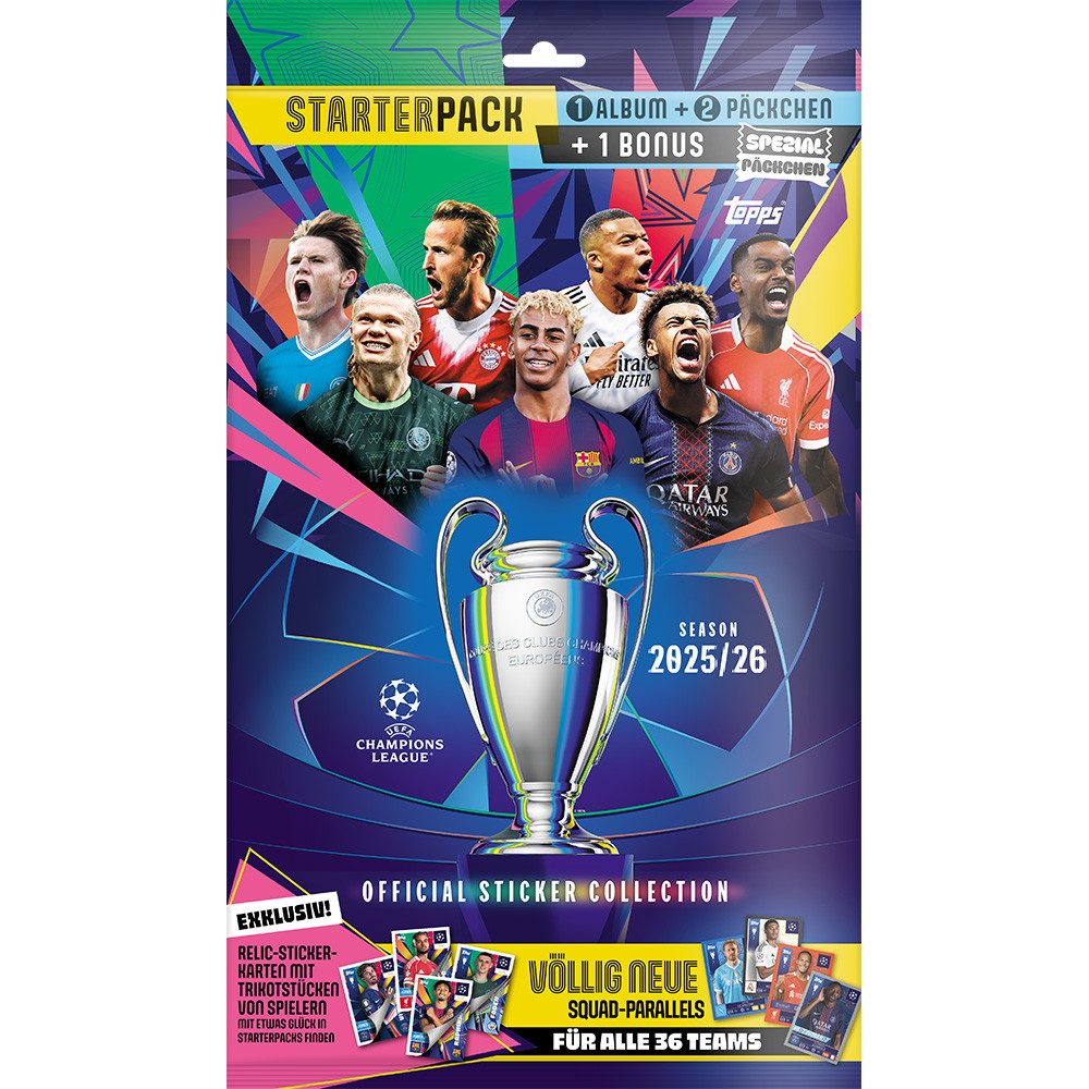 Topps Sammelkarte Topps - Champions League 2025/2026 - Sammelsticker - 1 Starterpack