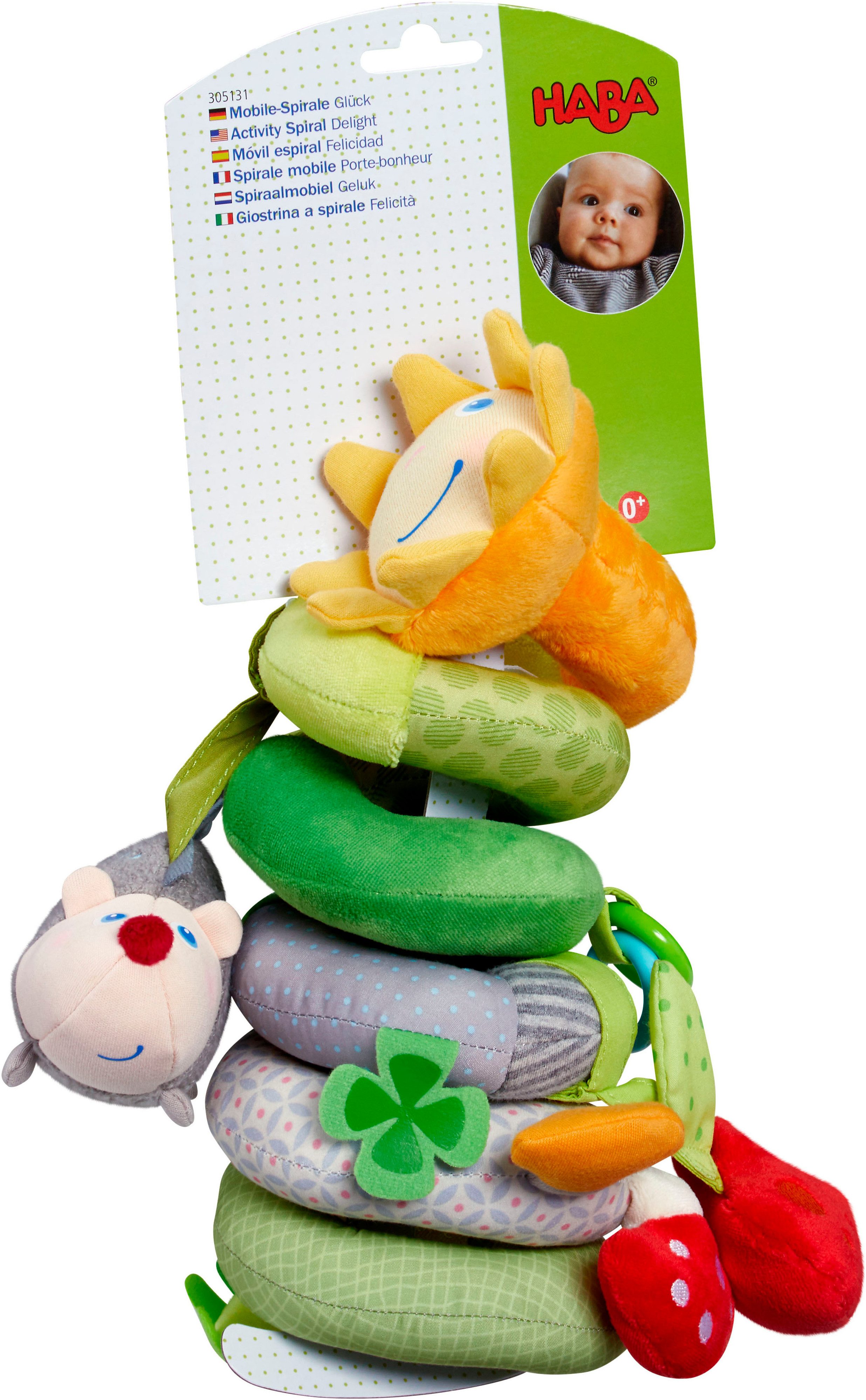Haba Mobile Spirale Glück, Ideal für Babyschalen und Gitterbetten