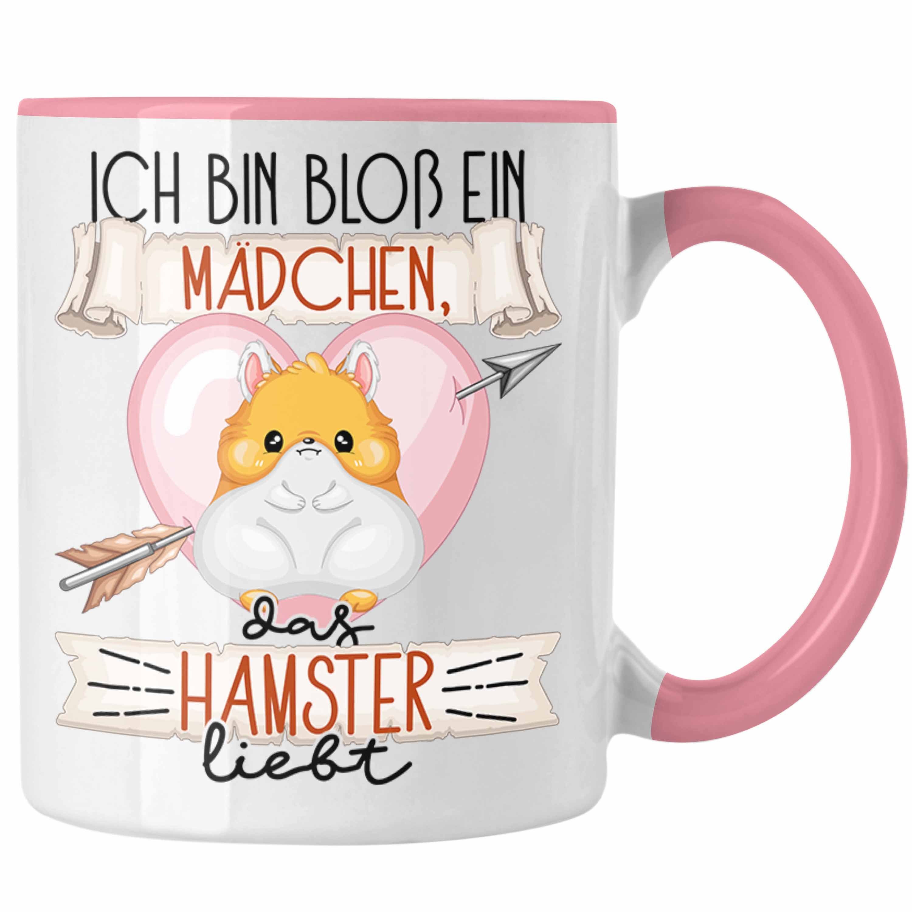 Trendation Tasse Hamster Tasse Geschenk Frauen Ich Bin Bloß Ein Mädchen Das Hamster Lie Rosa
