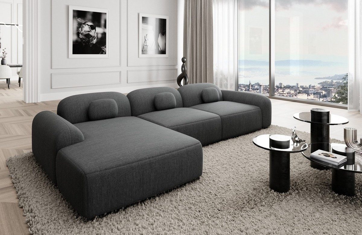 Sofa Dreams Ecksofa Polstersofa Stoff Couch Stoffsofa Modern Sofa Barcelona L Form kurz, Lounge-Sofa
