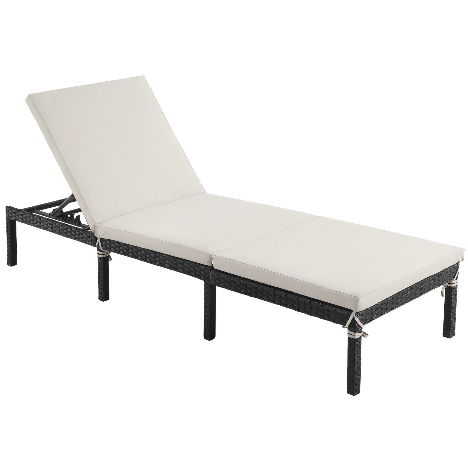 SONGMICS Gartenliege, Liegestuhl,5cm dicker Auflage,59x198x28cm,verstellbar günstig online kaufen