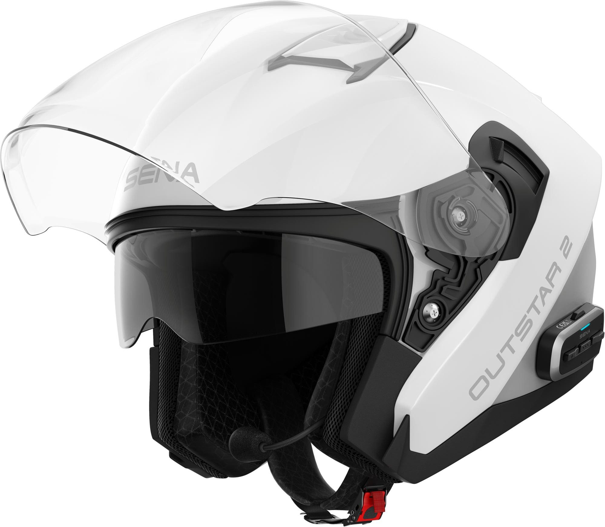 Sena Motorradhelm Outstar 2 Jethelm, Integriertes Kommunikationssystem,vorbereitet Für Pinlockscheibe
