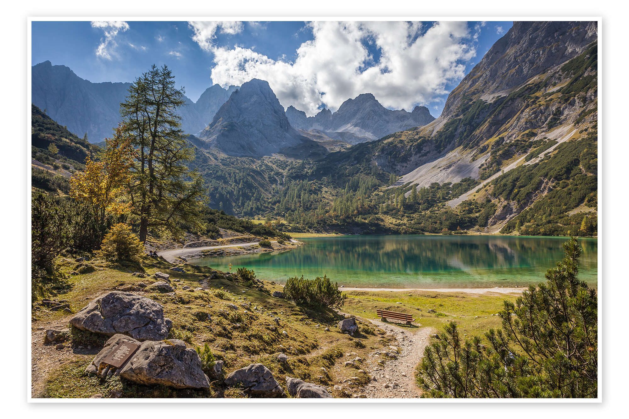 Posterlounge Wandbild Idyllischer Bergsee in den Erwalder Bergen (Tirol, Österreich), Christian Müringer, erhältlich als Poster, Leinwandbild, Wandsticker oder Acrylglasbild