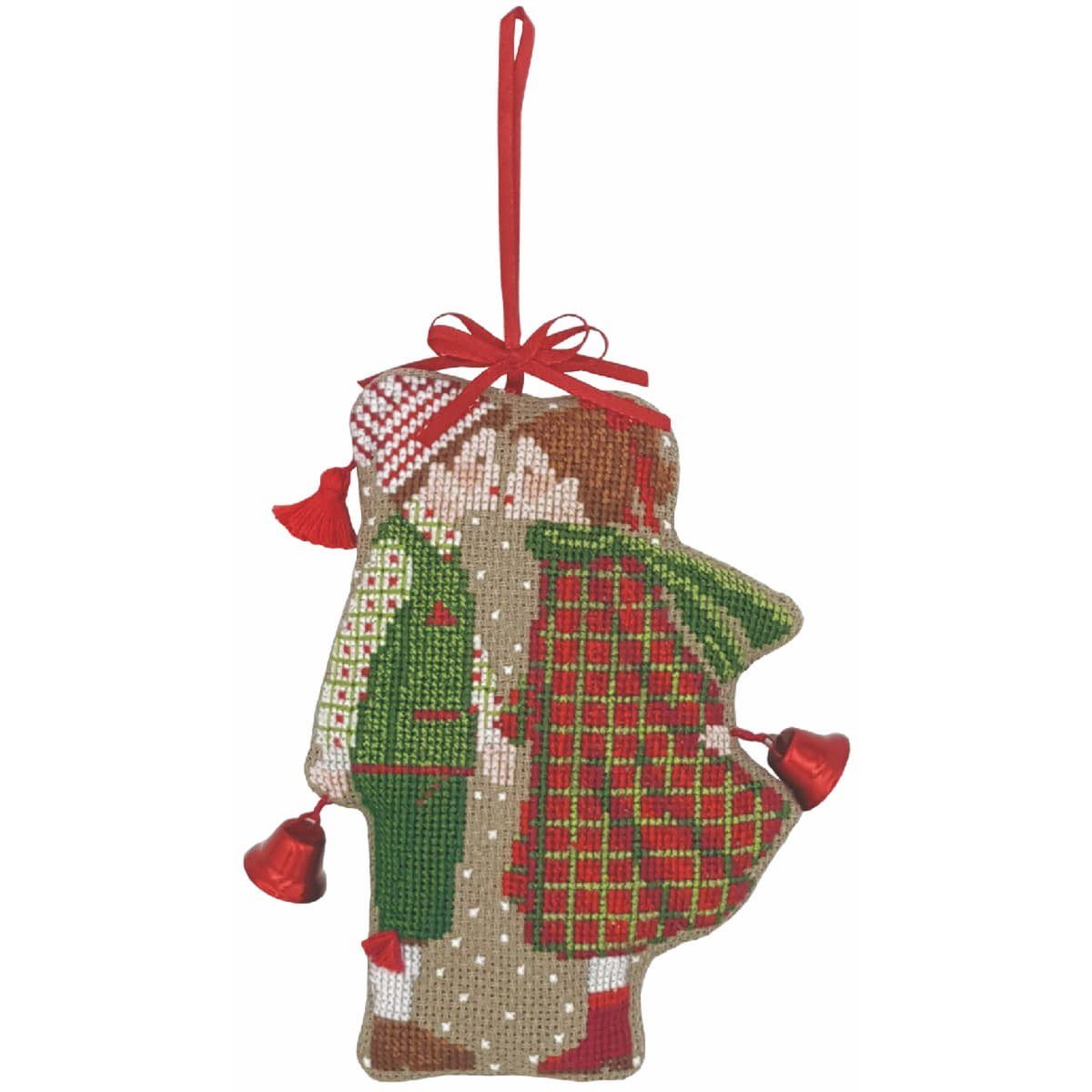 Le Bonheur des Dames Kreativset Le Bonheur des Dames Kreuzstich Set "Weihnachtspaar", Zählmuster, 9,5x, (embroidery kit by Marussia)