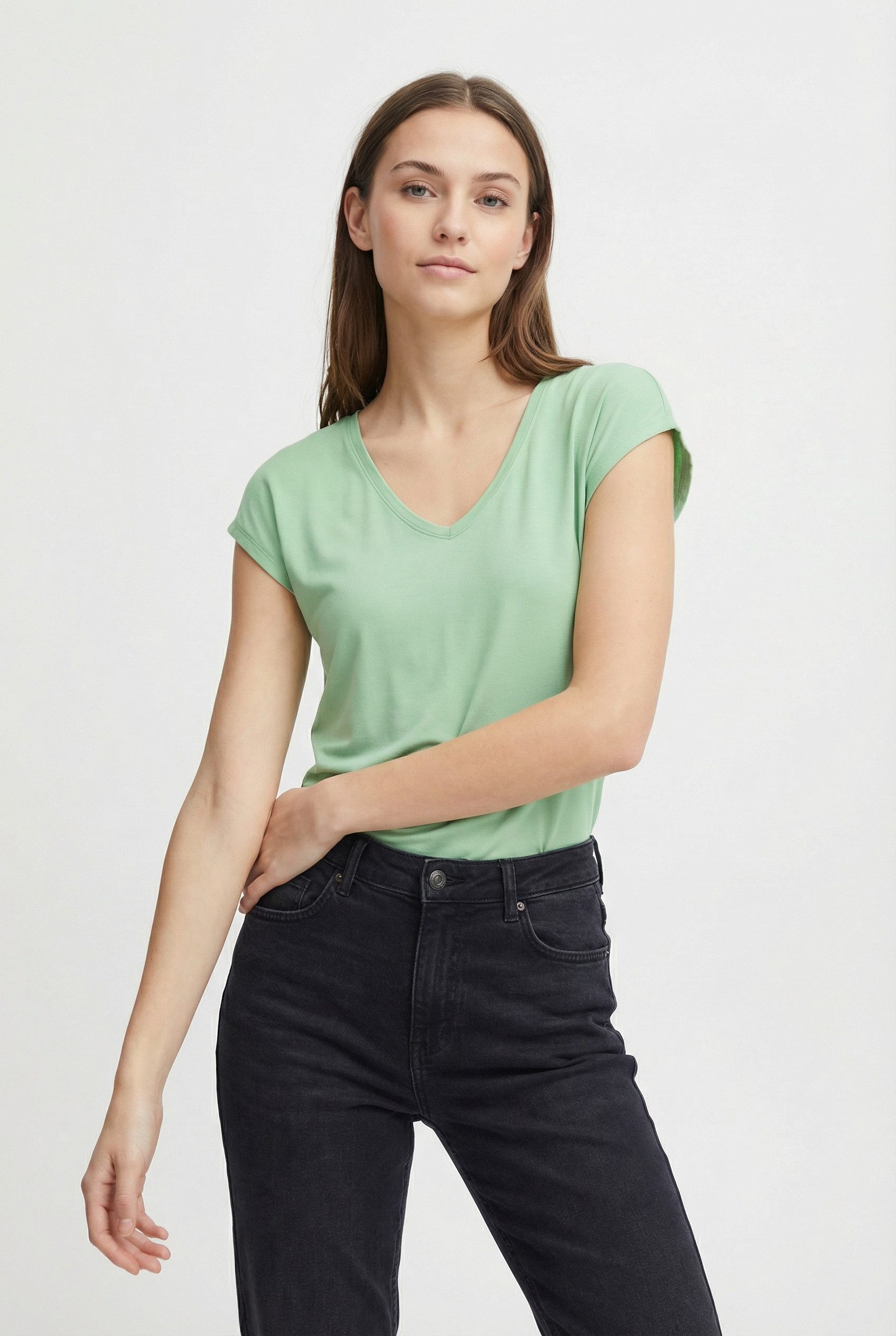 pieces Kurzarmshirt PCKAMALA TEE NOOS BC Materialmix, regular fit günstig online kaufen