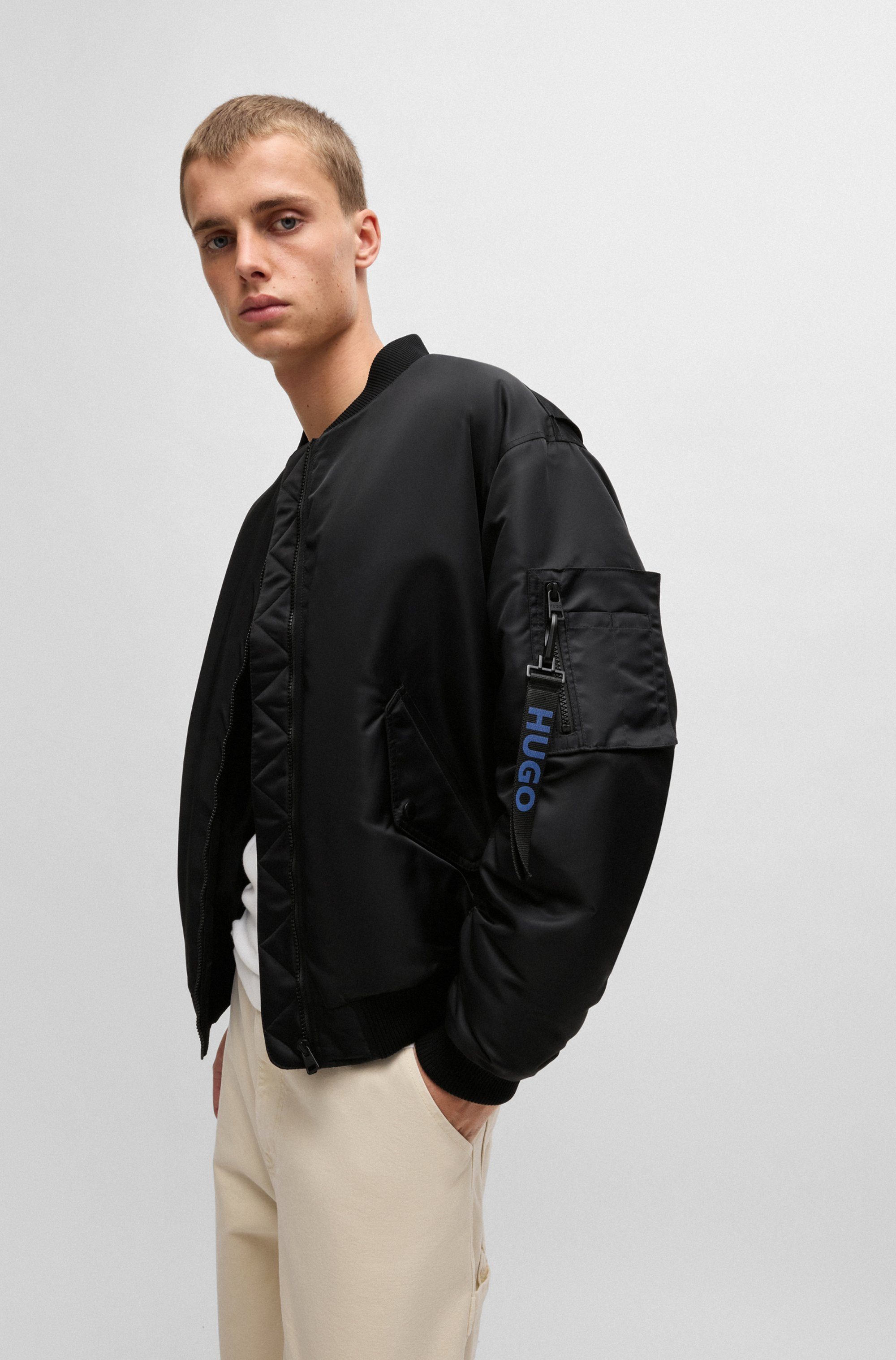 HUGO Blue Bomberjacke Falorri in Moiré günstig online kaufen
