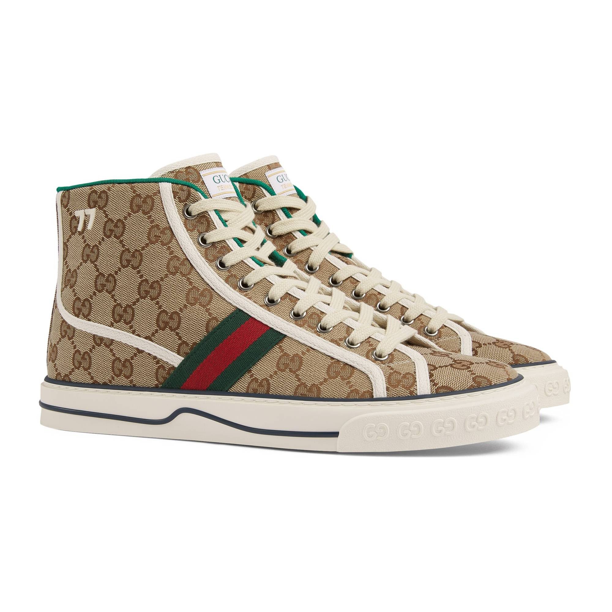 GUCCI High-Top Sneaker Tennis 1977 GG Supreme Sneaker