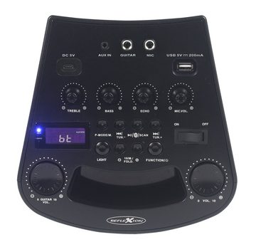 Reflexion Reflexion PS07BT Mobile Discosoundmaschine Party-Lautsprecher (Bluetooth, 320 W, Blaues LED-Licht blinkt zum Musikbeat, Karaokefunktion)