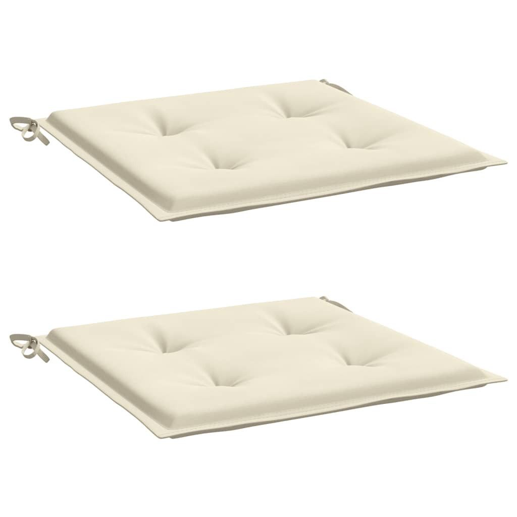 vidaXL Sitzauflage Gartenstuhl-Kissen 2 Stk. Creme günstig online kaufen