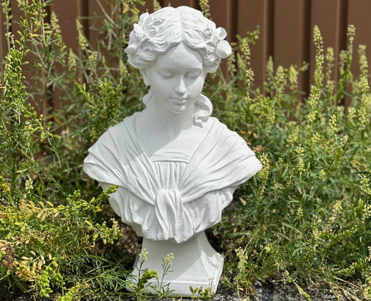 Stone and Style Gartenfigur Frostfeste Steinfigur Frauenbüste Antoinette 50cm