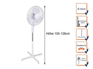 TRIO Leuchten Standventilator, Großer Design Raum-Lüfter Windmaschine Zimmer-Ventilator Winderzeuger