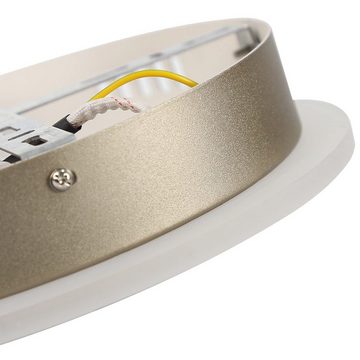 ZMH LED Deckenleuchte dimmbar Fernbedienung innen modern 3 Ring Wohnzimmer, LED fest integriert