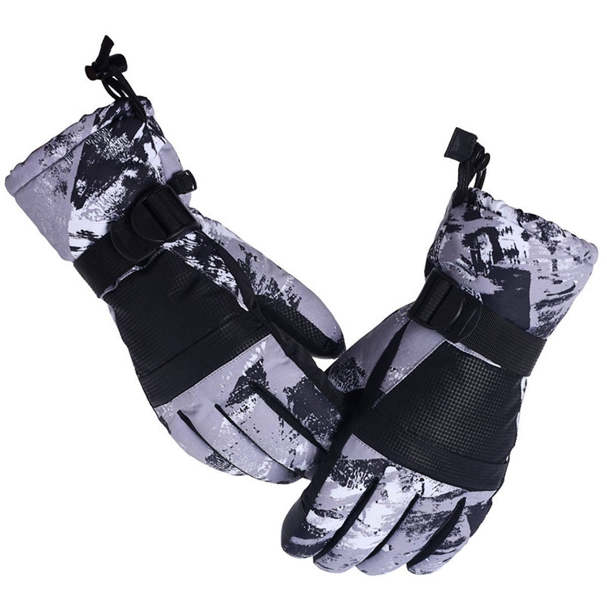 Die Sterne Langlaufhandschuhe Kinder/Männer/Damen Winter-Outdoor-Sport-Snowboard-Handschuhe grau