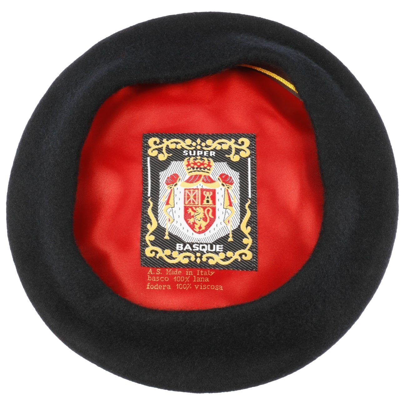 Lipodo Baskenmütze (1-St) Baske mit Futter, Made in Italy