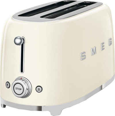 Smeg Toaster TSF02CREU, 2 lange Schlitze, für 2 Scheiben, 1500 W