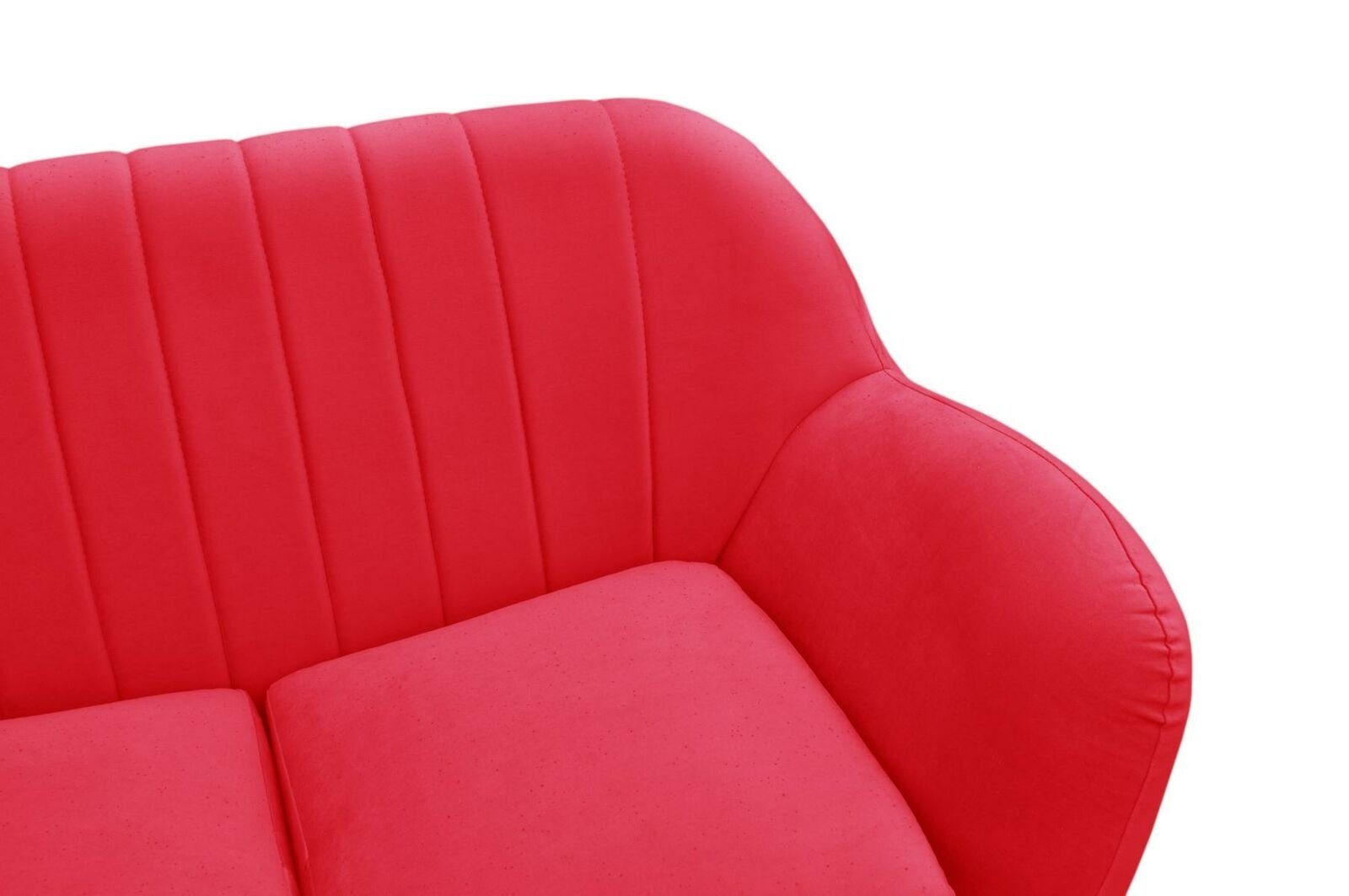 Sofa Sitzer Dreisitzer Europe Rot, 3 Polster in Sofa Made Couch Design JVmoebel
