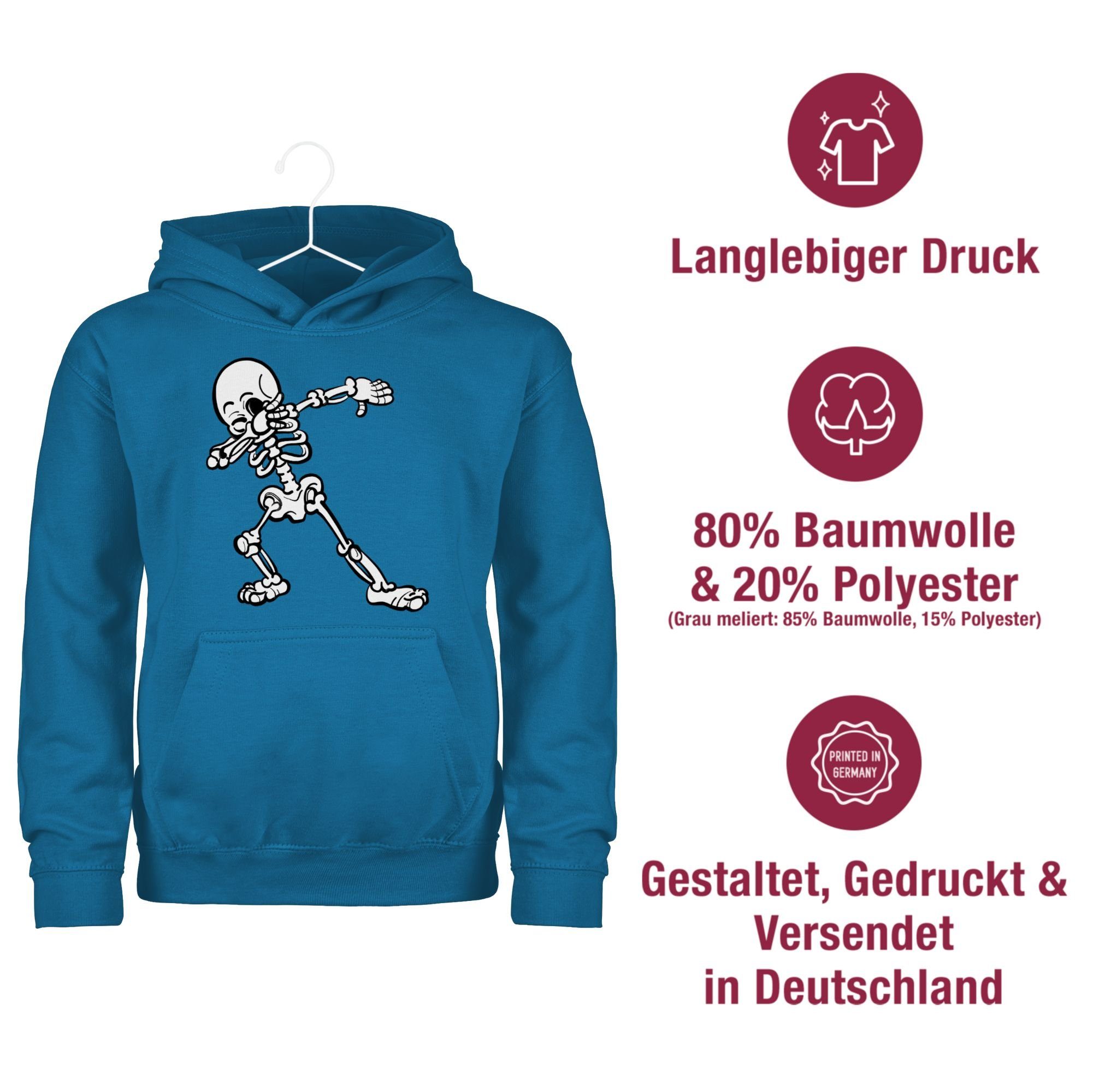 Shirtracer Hoodie Dabbing Skelett Halloween Kostüme für Kinder Jungs