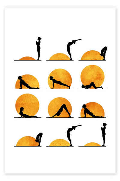Posterlounge Poster KUBISTIKA, Yoga Sun, Illustration